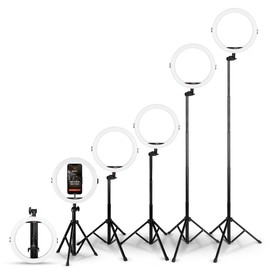 SQUATZ 11’’ LED 12W Selfie Ring Light R11 with Wired Control, Tripod Stand with 6 Sections, Phone Holder, Adjustable Brightness Levels for Influencers, YouTube, TikTok, and Barbers.