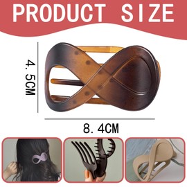 JCUGSBS Hair Clip Large French Hair Clips Women's Thin Hair Non-Slip Hair Clip 6 Pieces Hair Clips Elegant Hair Accessories Women and Girls (Matted)