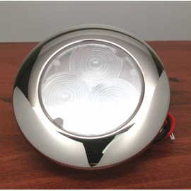 Marine Boat LED White Ceiling Courtesy Light Stainless Steel HOUSING Flush Mount