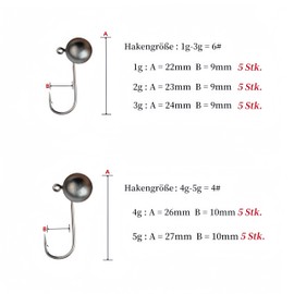 DAYUYUE 1g-5g 25 Micro Jig Heads Set with T Soft Baits and Curly Tail Artificial Bait Including 6 Fishing Accessories and Bait Box for Freshwater and Saltwater