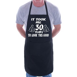 30th Birthday It Took 30 Years BBQ Cooking Funny Novelty Apron Black(Size: One size)