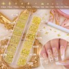 1320Pcs 3D Star Nail Charms, Gold Multi-Shapes Metallic Nail Art