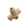 Brass Brake Pipe Fitting 3 Way Adaptor 3/8" UNF x