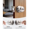 Probrico 10 Pack Brushed Nickel Door Knob Without Key Privacy