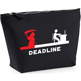 Hippowarehouse Deadline reaper printed make up cosmetic wash bag 18x19x9cm