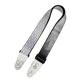 Levy's Leathers Optical Illusion Series 2" Polyester Guitar Strap with Tri-Glide Adjustment, Black and White Robot Design (MP2OI-002)