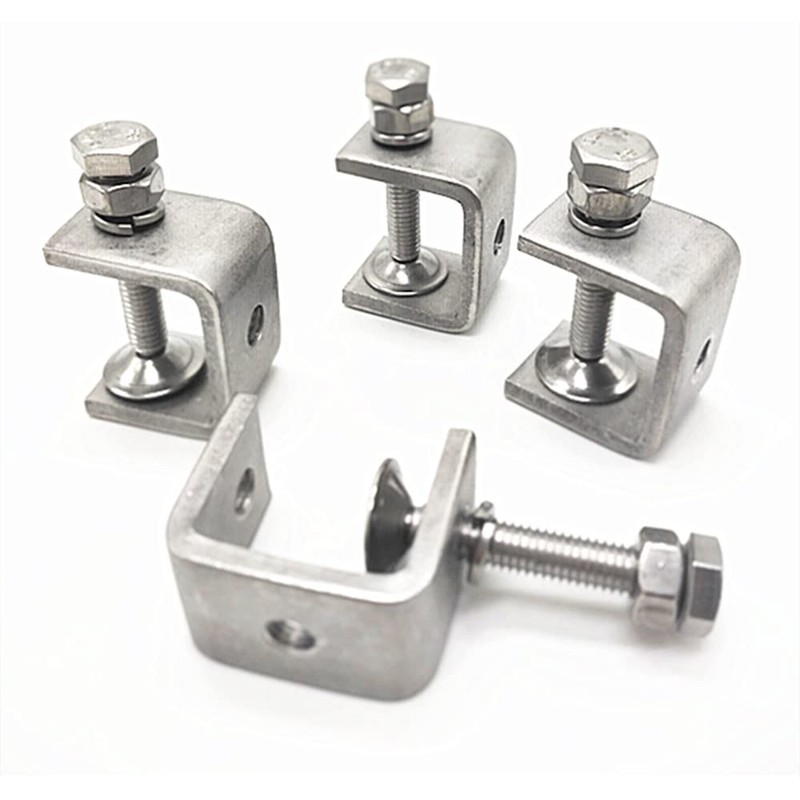 0-25Mm Mini Stainless Steel C Clamps for Mounting, 4Pcs Heavy