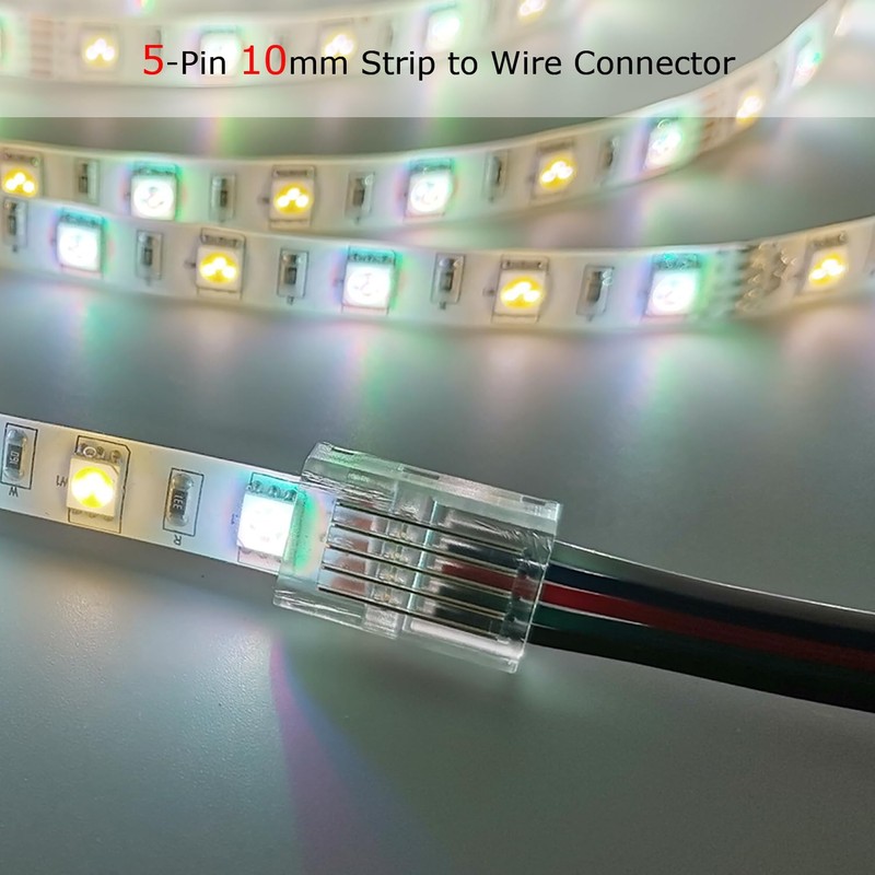 Biantie La 10mm 5-Pin LED Strip Connector – Solderless Quick