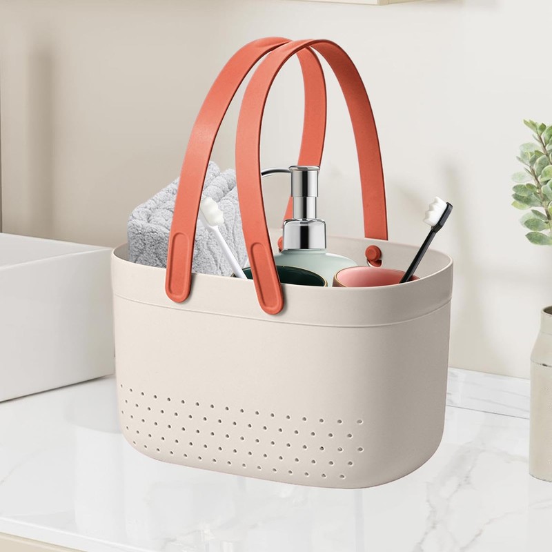 Bathroom Toiletry Basket,Drainage Box for Shower - Draining Organizer for