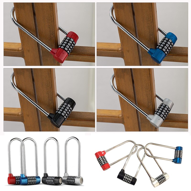 Combination Lock, 5 Digit Combination Padlock, 7mm Width Flexible Cable