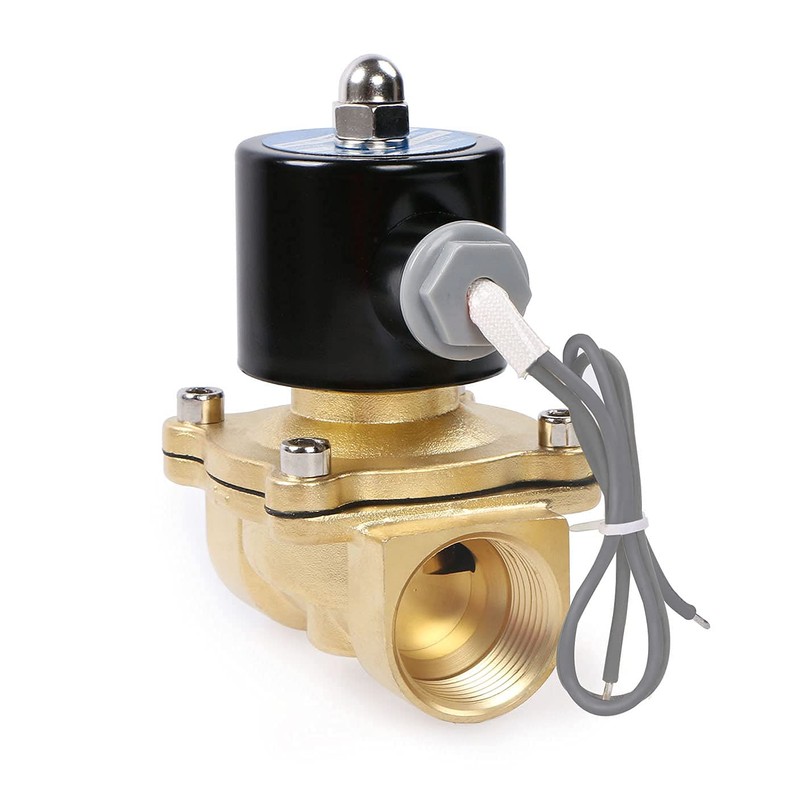U.S. Solid 1" Brass Electric Solenoid Valve 24VDC Normally Closed
