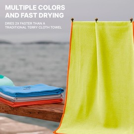 Wet Work Microfiber Towel 40” by 20” for Camping, Yoga, Gym, Travel - Highly Absorbent Cleaning Cloth, Quick Drying Lightweight Material - Lint Free, Scratch Free Towels Washable and Reusable