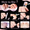 Kiiwah 130 Pcs Toes Nail Forms for Polygel, Reusable Square