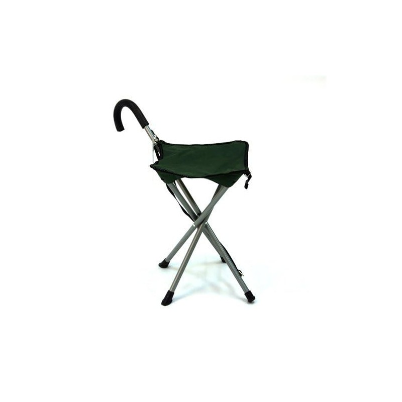 Mac Sports Folding Cane Chair - Walking Stick with Stool