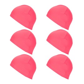 PATIKIL Sweat Wicking Cap, 6 Pack Skull Cap Football for Men Breathable Cooling Helmet Liner Bandana for Cycling Running Sports Hat, Pink