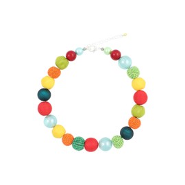 Feliss Handmade: Ketten aus Perlen, Halskette Damen. Statement Kette 45 cm lang in Boho Style. Choker Halsband, aesthetic Necklace Schmuck. Beads Perlenkette für Frauen in bunt mit Glasperlen