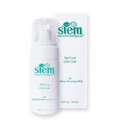 STEM RePure Foaming Cleanser, Exfoliating Face Wash for Women, Body and Facial Cleanser for Women, Skin Care with Dermatologist Developed & Tested Research, Face Exfoliator for Women