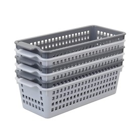 Kiddream 6 Packs Small Plastic Basket, Desktop Storage Basket