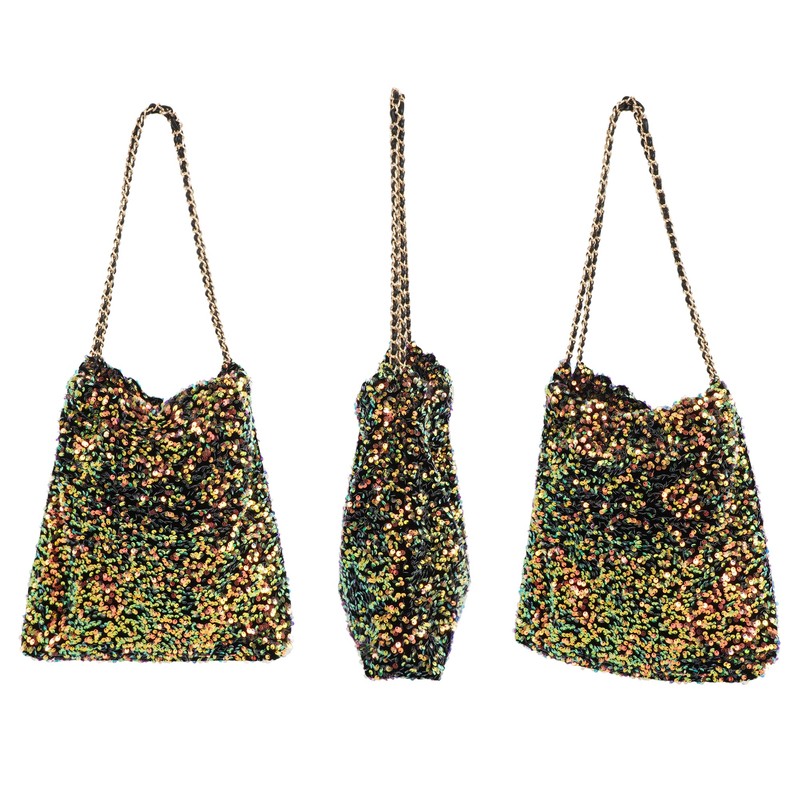 Meliyya Sequin Shopper Tote Bag Shoulder Bag Shiny Shoulder Bag