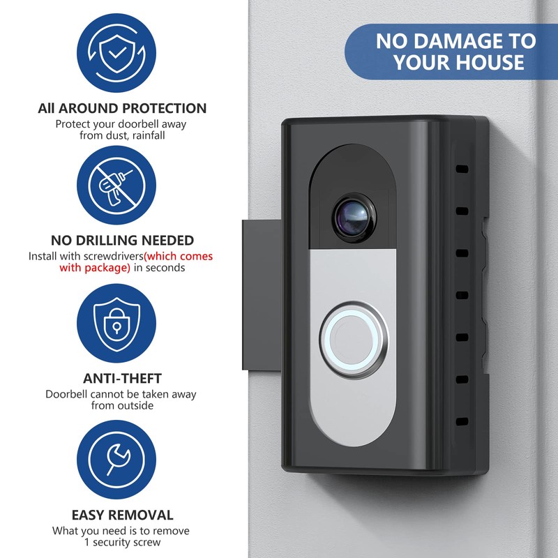 KIMILAR Anti-Theft Video Doorbell Mount Compatible with Ring/Blink Wireless Video