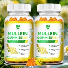 Lukaree 10:1 Mullein Leaf Extract Gummies for Lung Cleanse, Extra Strength 10000 MG US
