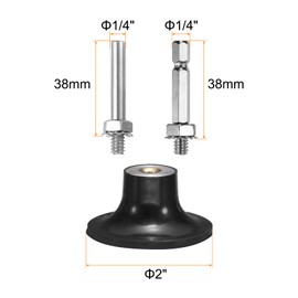 sourcing map 2 Pack 2" Disc Pad Holder Quick Change Discs 1/4" Shank Holder Mandrel for Die Grinder Sanding and Conditioning Disc, Black