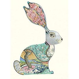 Bunny Rabbit Easter Card Daniel Mackie Designs 7 x 5 inches wrapped in cello with envelope