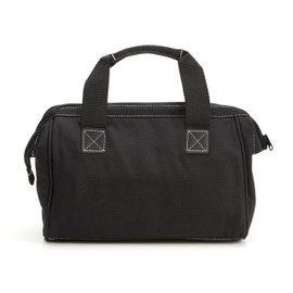 Dickies 12-Inch Durable Canvas Work Bag for Painters, Carpenters, and Builders, Heavy-Duty Zipper, Reinforced Handles, Black