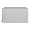 Tablevogue Premium Full Length Fitted Reusable Event Tablecloth, 5-Foot, Silver