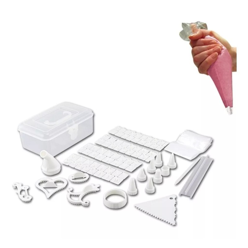 TechMel Kit 200 Pzs Para Decorar Pastel Reposteria Letras Boquillas