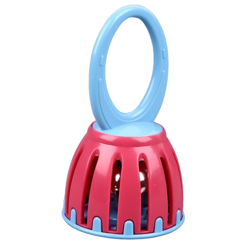 Handled Cage Bell Babies Rattle Orff Plastic Kids Music Percussion