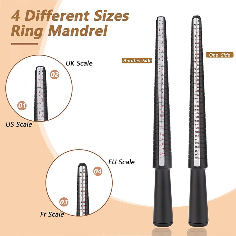 LUTER 11-Piece Jewellery Ring Sizer Tools Set, Ring Mandrel, Ring
