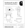 CH4X4 Push Switch for Toyota Tacoma 12V 3Amp - Rock