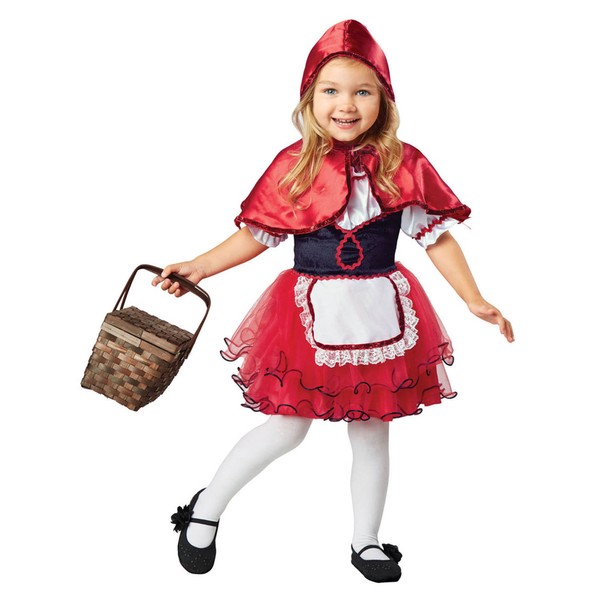 Yilistore Girls Lil Red Riding Hood Dress Up Costume (2T)