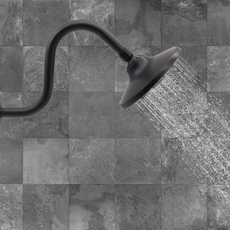 Westbrass 1/2" IPS x 8" S-Shaped Shower Arm and Flange,