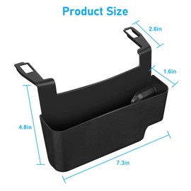 Linkstyle Center Console Organizer Tray for 2024-2018 Jeep Wrangler JL, JLU & Gladiator JT, Car Armrest Storage Box, Black Interior Accessory