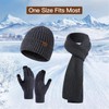 INSISMY Hat Scarf and Touchscreen Gloves Set Winter Hat Thermal