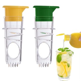 XPEX Pack of 2 Manual Lemon Squeezer Pourer for Lemons, Oranges etc. Easier than any Lemon Squeezer Lemon Squeezer with Lid Lemon Squeezer Screw