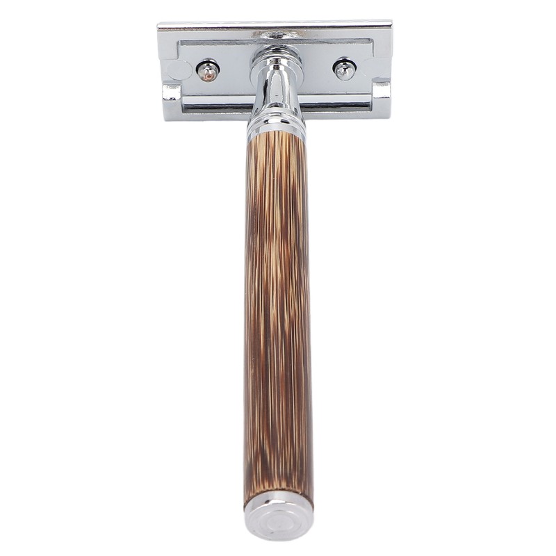 Double Edge Safety Razor Men Travel Portable Zinc Alloy Bamboo