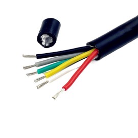 Pangyoo Electrical Wire 2 3 5 6 8Cores Sheathed Cable Electrical Wires Wiring 22AWG 20AWG 19AWG 18AWG 1/5/10meters Multi Pin Silicone Wire (Color : 2C-18AWG(1mm2), Size : 5meter)