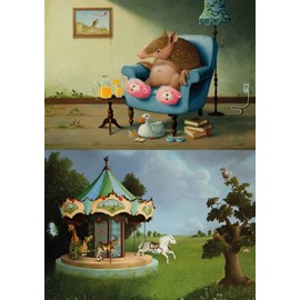 Inkognito Set of 10 Postcards A6 Animals | Postcard Mix Animal Greetings No. 2 by Suzan Visser | Postcards with Wit and Charm