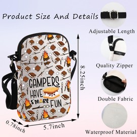 PLITI Camping Gift Camping Lover Gift Campfire Gift Campers Have S'more Fun Camper Crossbody Bag For Women (S'more Fun ZCbagU)