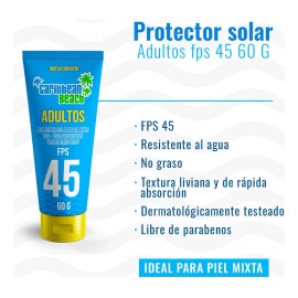Protector Solar Caribbean Beach Fps Piel Mixta 60g