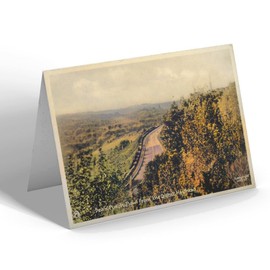 GREETING CARD - Vintage Surrey - Devil's Punch Bowl from the Gibbet, Hindhead b