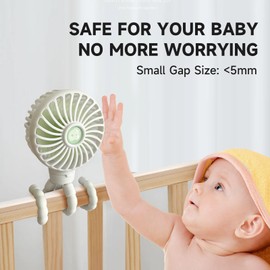 Aorloxta Mini Portable Fan, USB Rechargeable Handheld Fan for Baby Stroller, Car Seat, Quiet Long Battery Powered Desk Fan, 3 Speed Personal Tripod Handheld Fan, and Perfect for Summer Travel