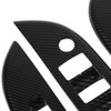 4 Pcs Door Window Control Panel Cover Carbon Fiber Style