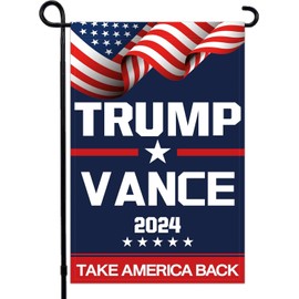 Trump Vance 2024 Garden Flag 12x18 Inch Double Sided Trump Vance Flags with Vivid Color for Yard Lawn Garden Decor, Home Decorative Flags Banner for House Sign Outside Decorations