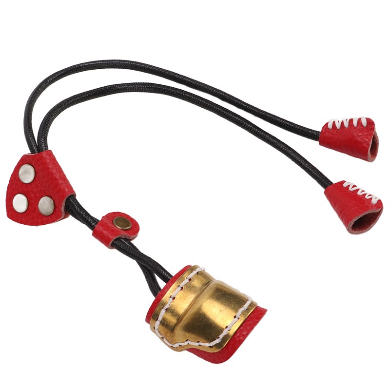 Archery Thumb Protector Regulable Design Safety Rope Brass Cowhide Material