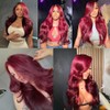 YINGRUN Burgundy Wig Human Hair 22 Inch 13x6 Body Wave