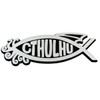 Cthulhu Fish - Emblema de plástico para coche, color plateado